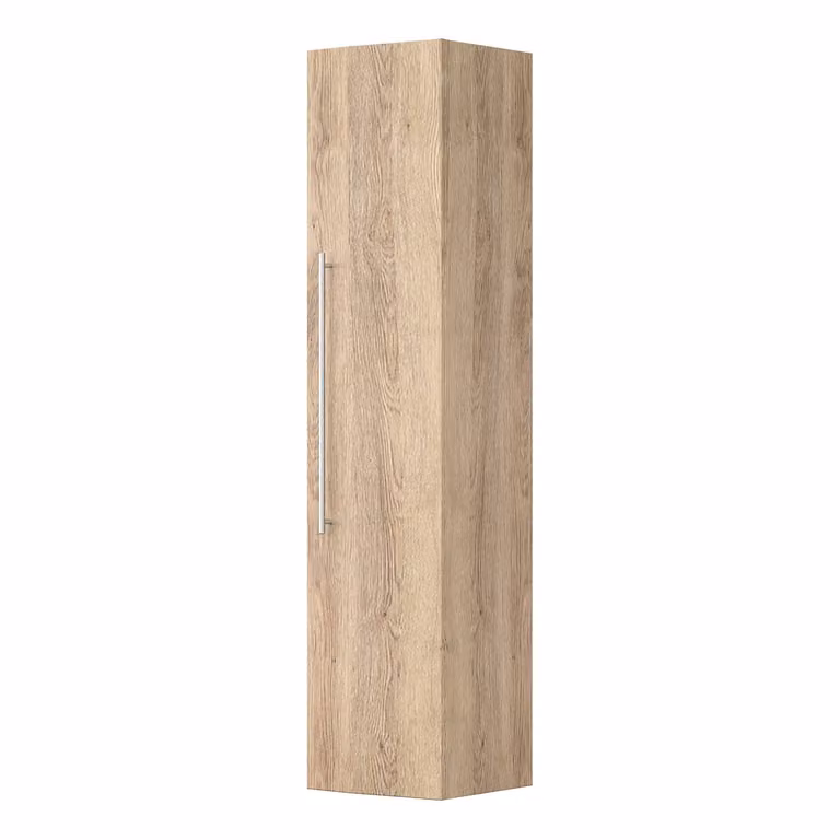 Posseik Hoge kast met deuren met soft-close, bruin en wit, B/D/H: 30 x 30 x 150 cm