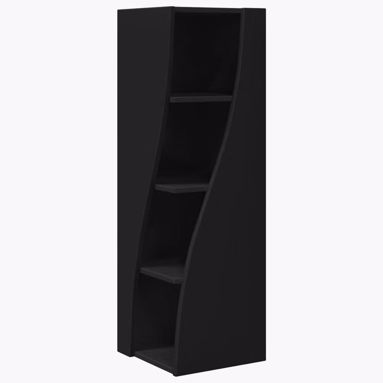 vidaXL Hoekkast Zwart - Hout - B/D/H: 32 x 32 x 102 cm