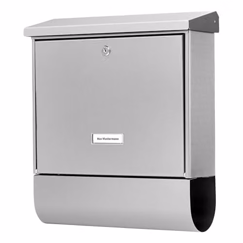 Burg-Wächter brievenbus set met krantenbox, inworpformaat A4, roestvrij staal Inox-Star 4730 Ni, incl. 2 sleutels
