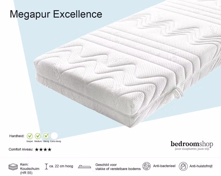 Megapur Excellence Koudschuim Matras HR50