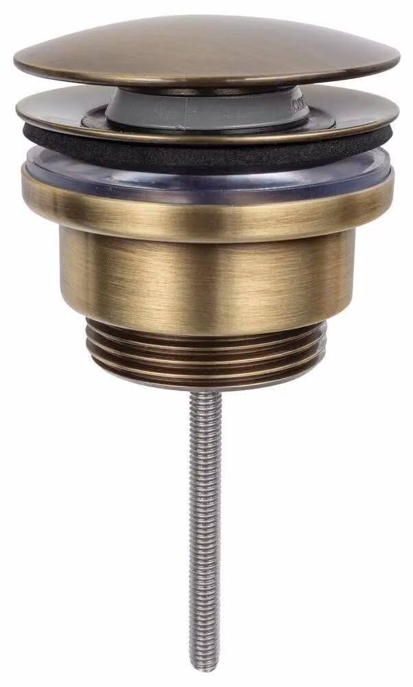 HAK Afvoercombinatie 5/4 inch met grote afdoppen, click-clack, brons