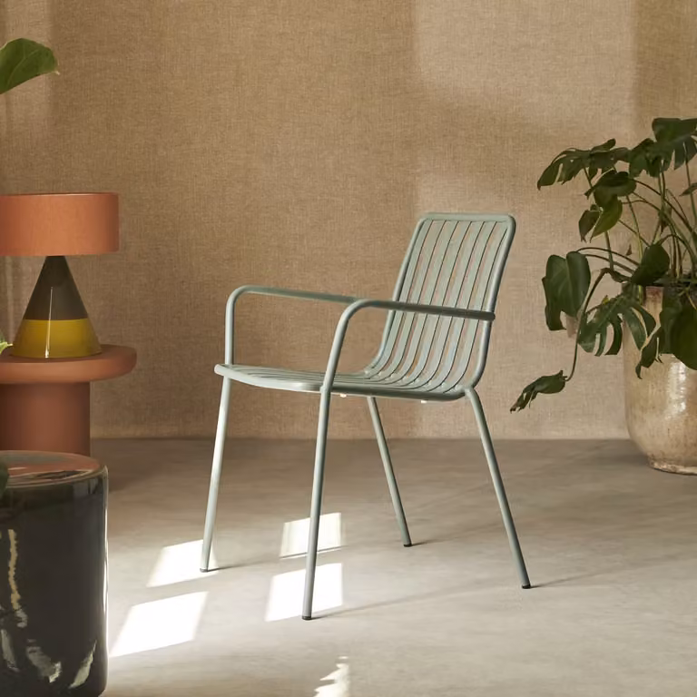 Tikamoon Gaby fauteuil - Groen - Metaal