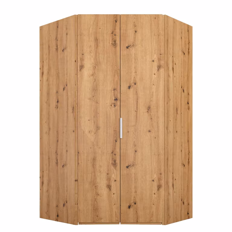 home24 Hoekkast Pure, Bruin, Artisan eikenhouten look, B: 127 cm, H: 236 cm