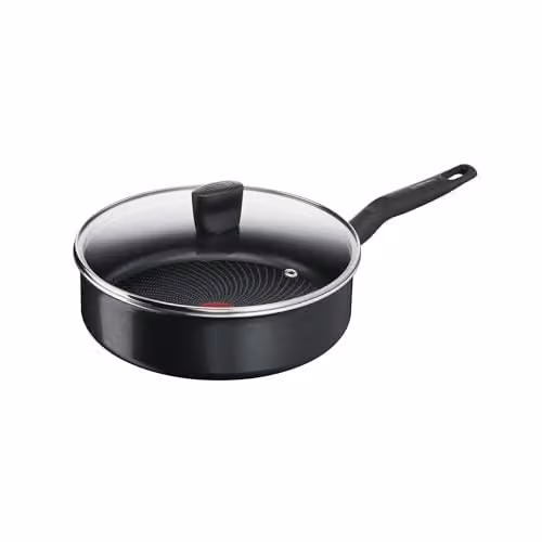 Tefal Start Easy hapjespan met deksel 24 cm Zwart