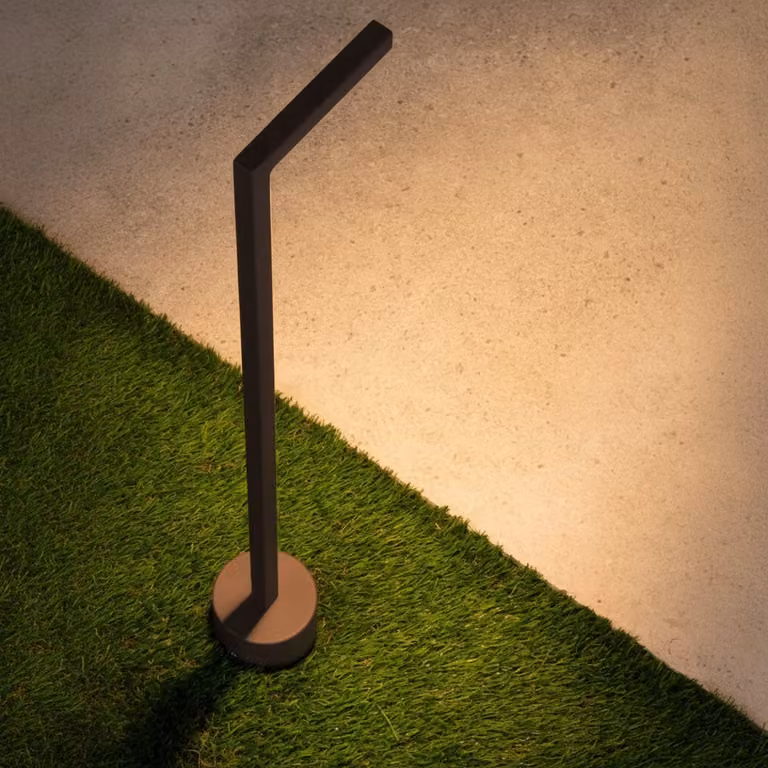 Lyora Moderne LED Tuinlamp Pipe Bruin Hoogte: 65 cm