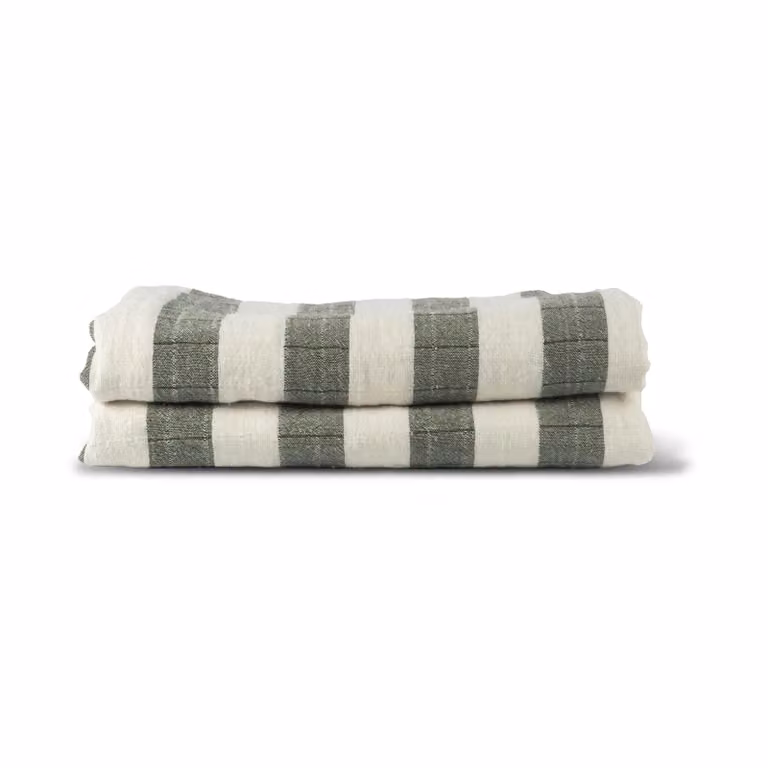 Sagaform Emilie plaid groen-wit 130 x 170 cm
