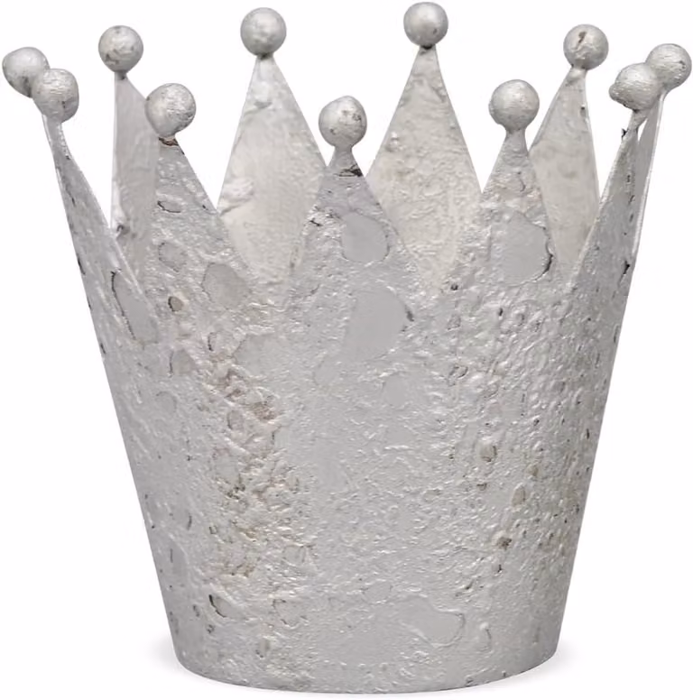 Kroon Decoratiestandaard Windlicht Kandelaar Zilver 10 x 10 x 10 cm