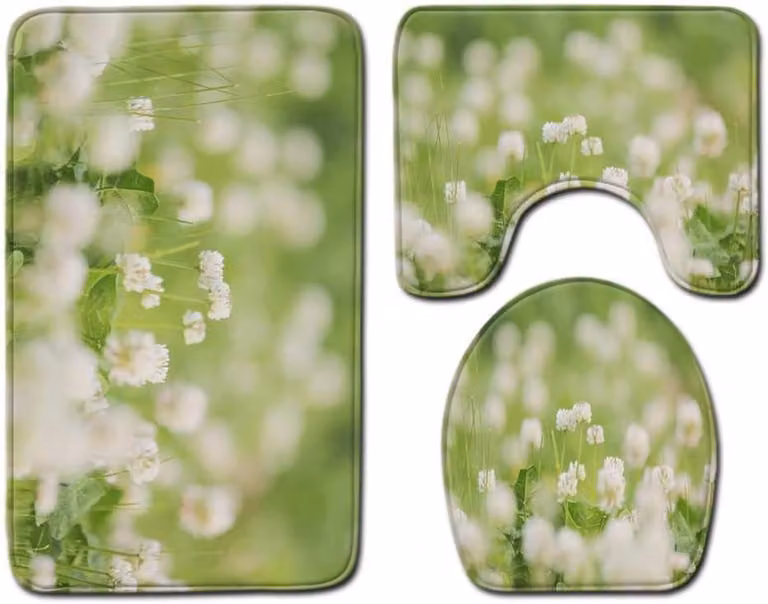 Badkamermat Set Landschap met Anti-slip Onderkant - 50 x 80 cm