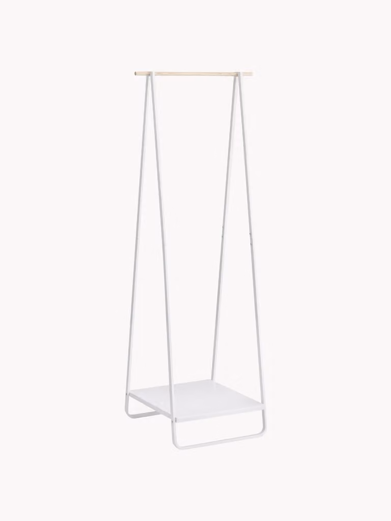 Yamazaki Moderne Staande Kapstok Tripod Wit met Metalen Frame B/D/H: 52 x 47 x 140 cm