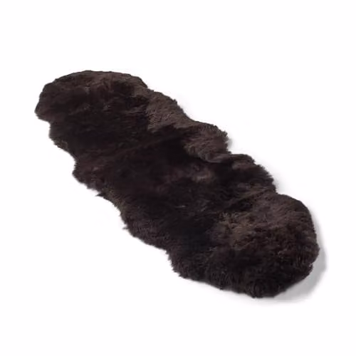 NORDIC SHEEP Lamsvacht tapijt Chocolade B/D: 170 x 60 cm