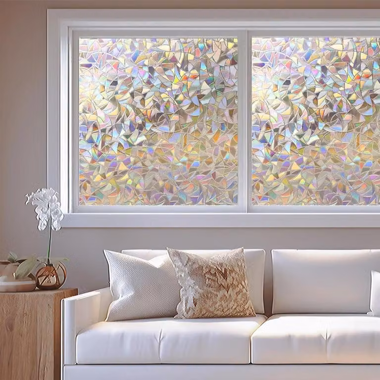 Verduisteringsfolie Raam - Privacyfolie Statisch - Halve Maan - 20 x 400 cm