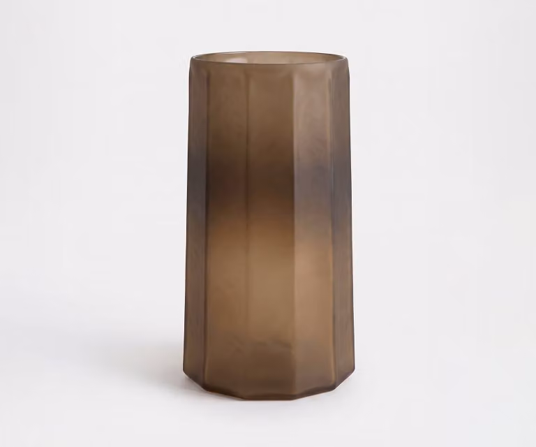 Delife Vaas Octara Aurum Gegoten Glas B: 21 cm, D: 21 cm, H: 35 cm