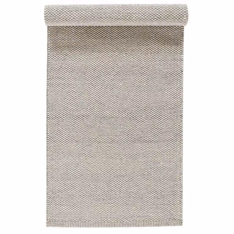 Scandi Living Lea wollen vloerkleed natuurwit B: 80 cm, L: 240 cm