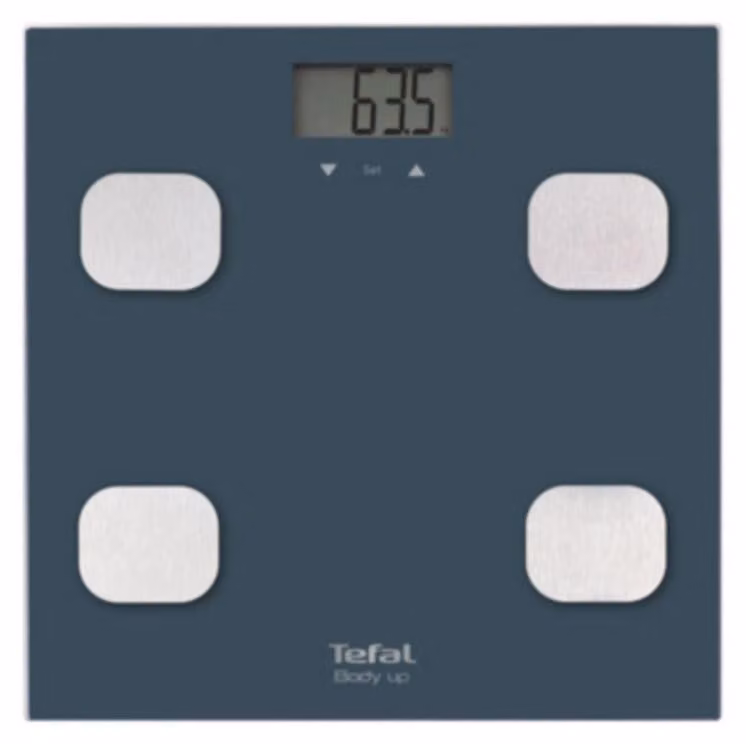 Tefal Body Up BM2520 elektronische personenweegschaal, blauw, tot 150 kg
