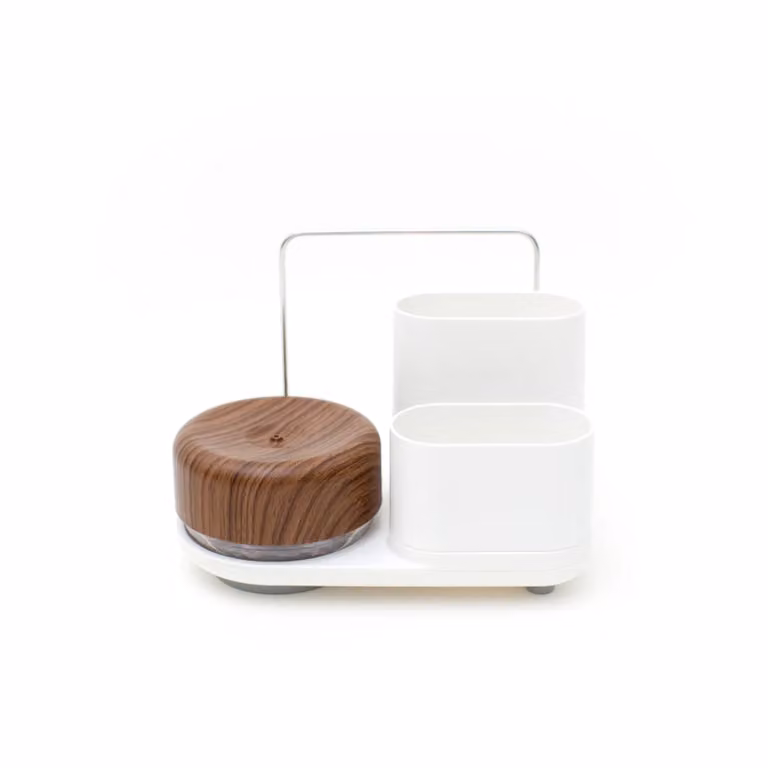Bosign Do-Dish Caddy PLUS afwasmiddeldispenser en gootsteen organiser set - Donker hout