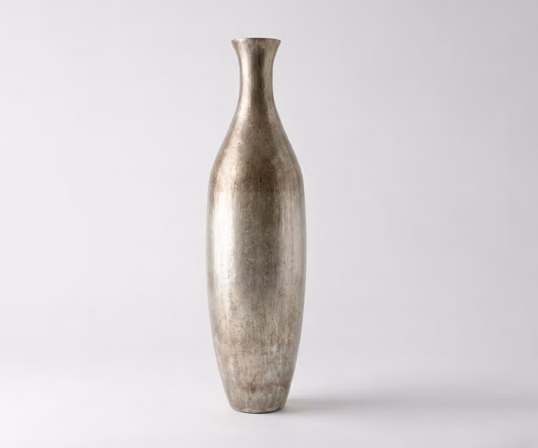 DELIFE Vaas Nuvia Handgemaakt Glas Platin Aurum B: 23 cm, D: 23 cm, H: 86 cm