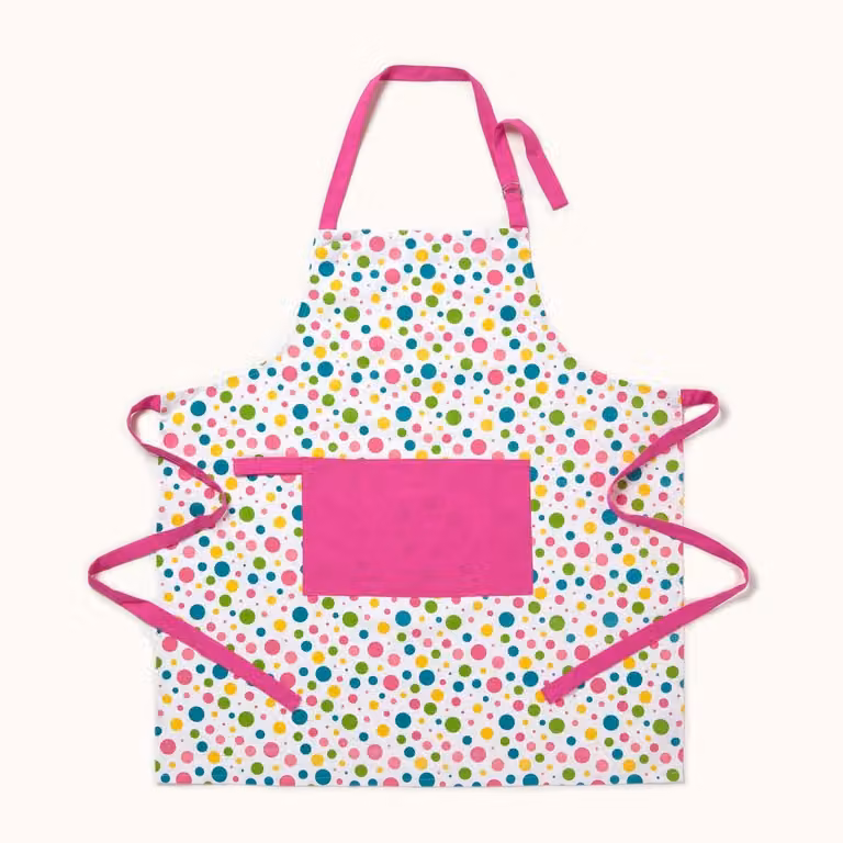 Homescapes Kookschort Polka Dots Multi - 100% Katoen - 80 x 85 cm