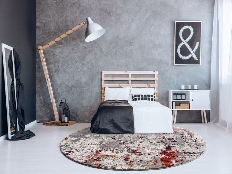 home24 Laagpolig vloerkleed Meteora Cascade B meerdere kleuren Ø 160 cm