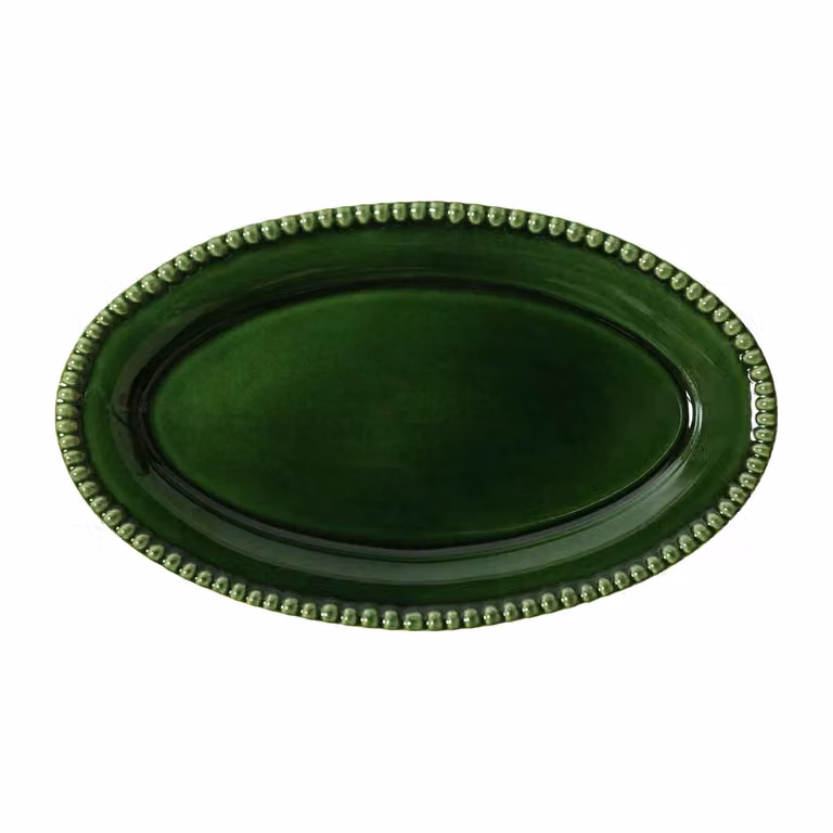 PotteryJo Daria serveerschotel van aardewerk in de kleur Moss, diameter 35 cm