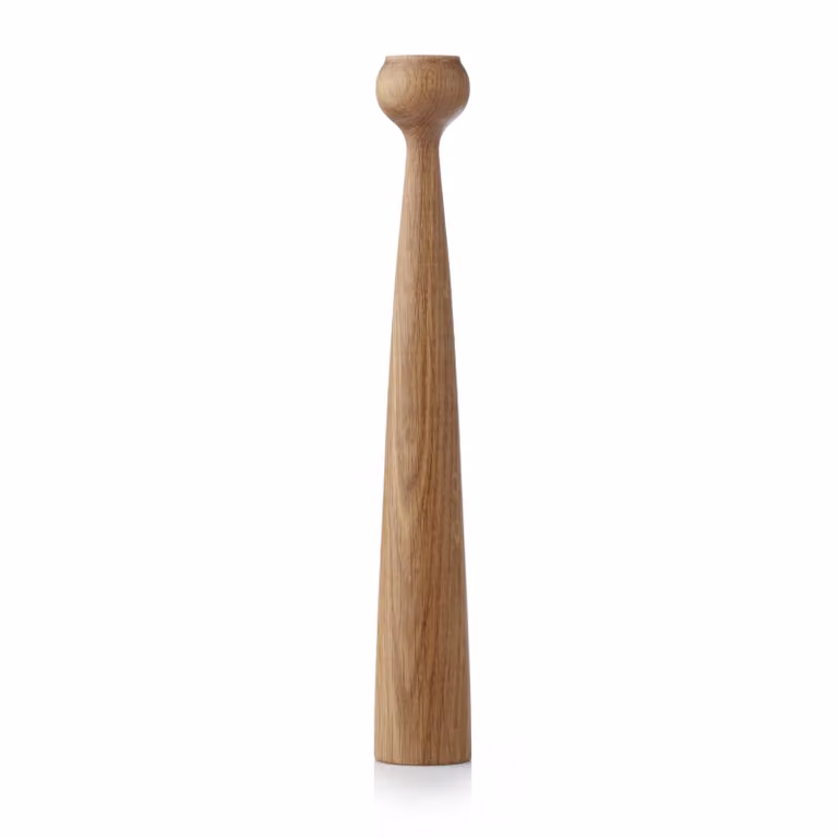 Applicata Blossom Tulip kandelaar voor stompkaarsen, Oiled oak, Hoogte: 33,5 cm