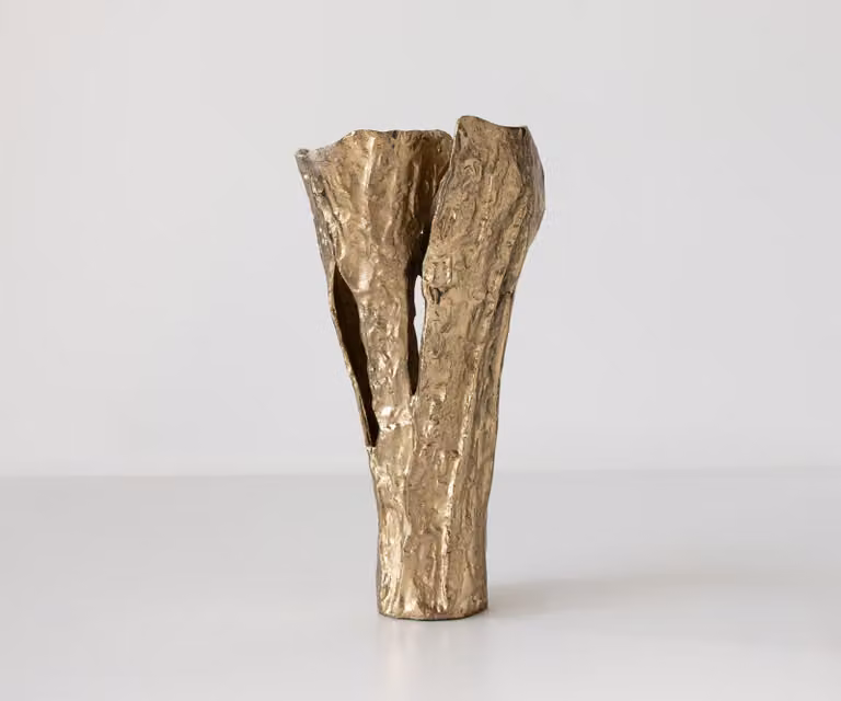 DELIFE Vaas Cortana Handgemaakt Aluminium Champagner B25 x D19 x H47 cm