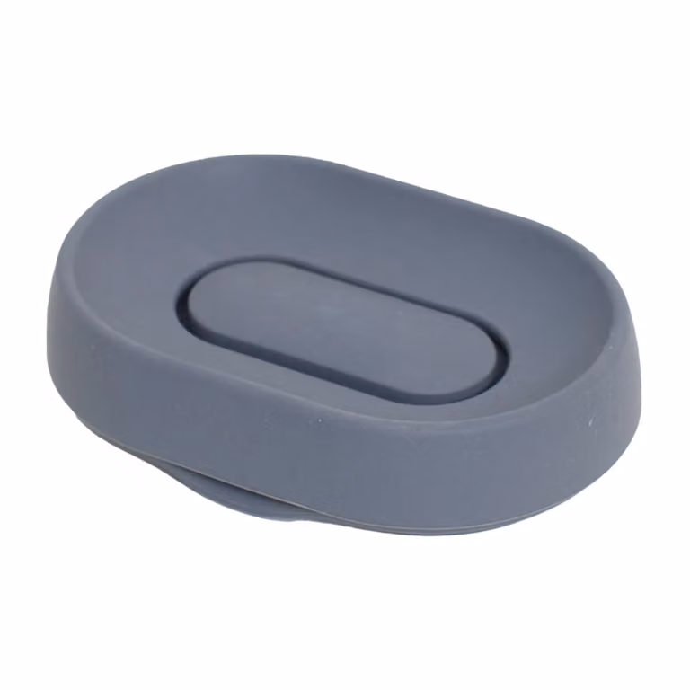 Bosign Zeepbakje met verborgen afvoertuit van silicone, Large, Grafiet