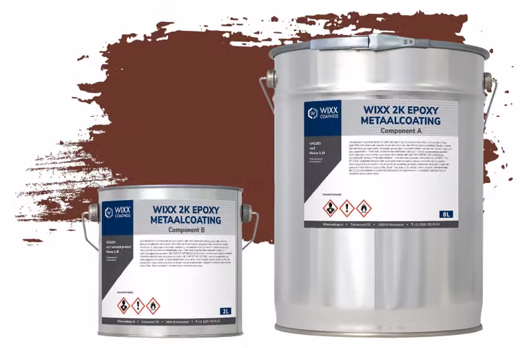 Wixx 2K Epoxy Metaalcoating RAL 8012 Roodbruin - 5L