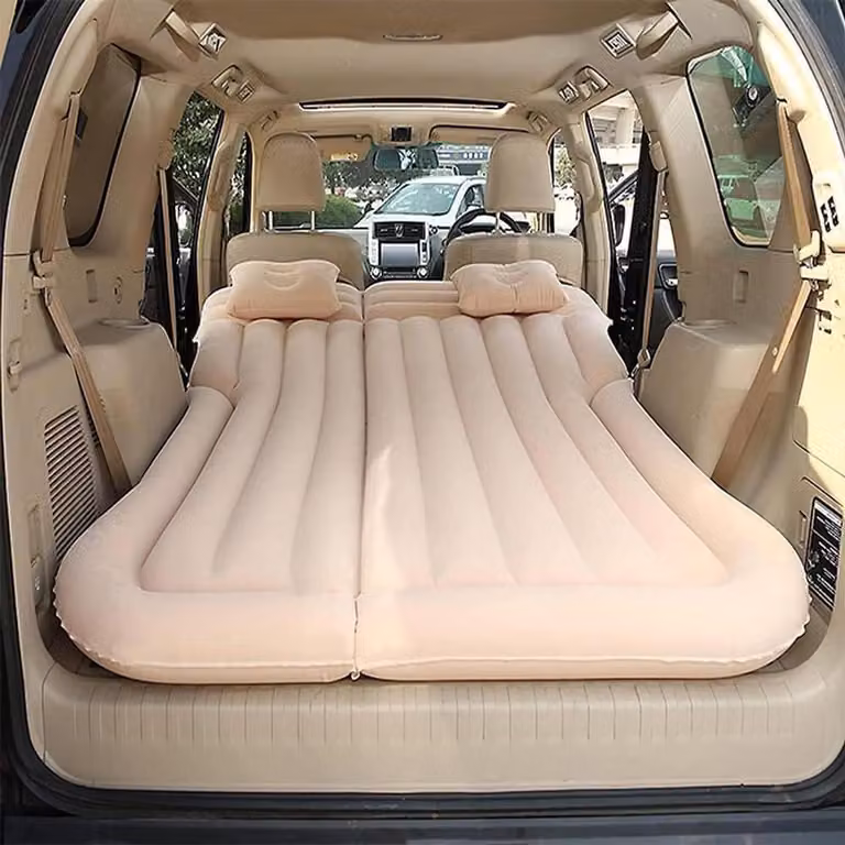 Zelfopblaasbaar Auto Matras voor Volwassenen - Beige