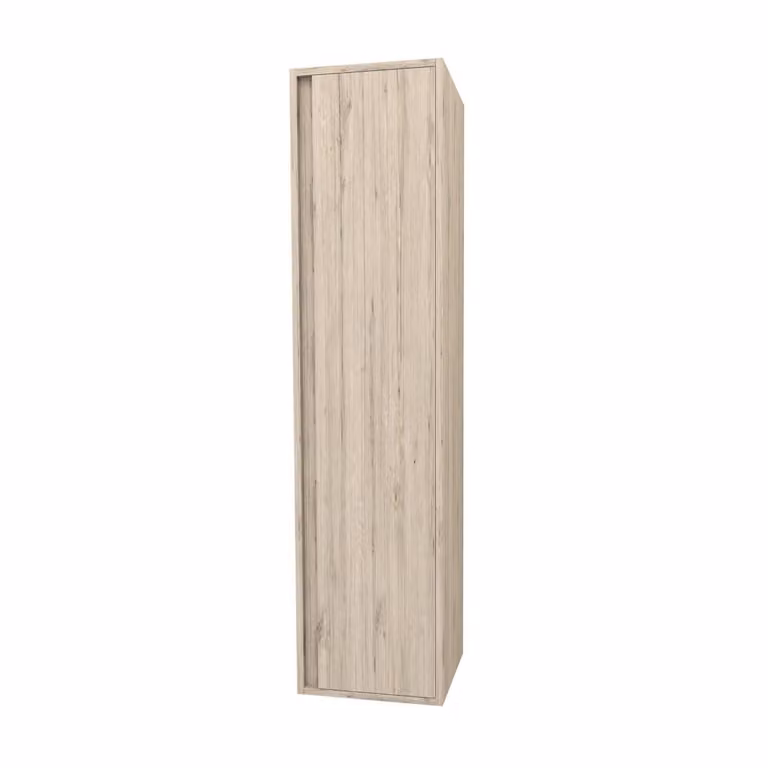 Belvit Arona Hangende badkamermeubel, Hoge kast van MDF in licht hout, 160 cm