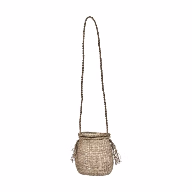 House Doctor Isa opbergmand van zeegras in beige en bruin, Ø23 cm