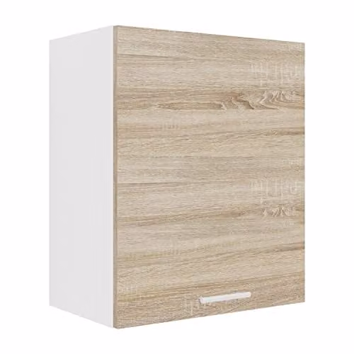 VCM Esilo Keukenkast Wit/Eiken met deuren Breedte: 50 cm, Hoogte: 60 cm, Diepte: 31 cm