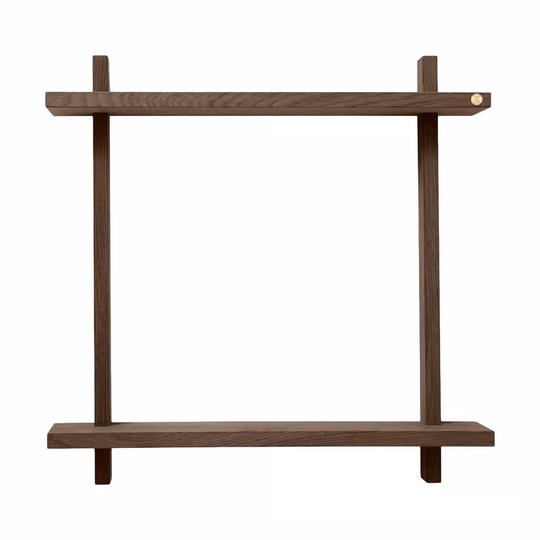 Andersen Furniture Treat dubbele wandplank, Smoked Oiled Oak, B: 50 cm, D: 12 cm, H: 50 cm