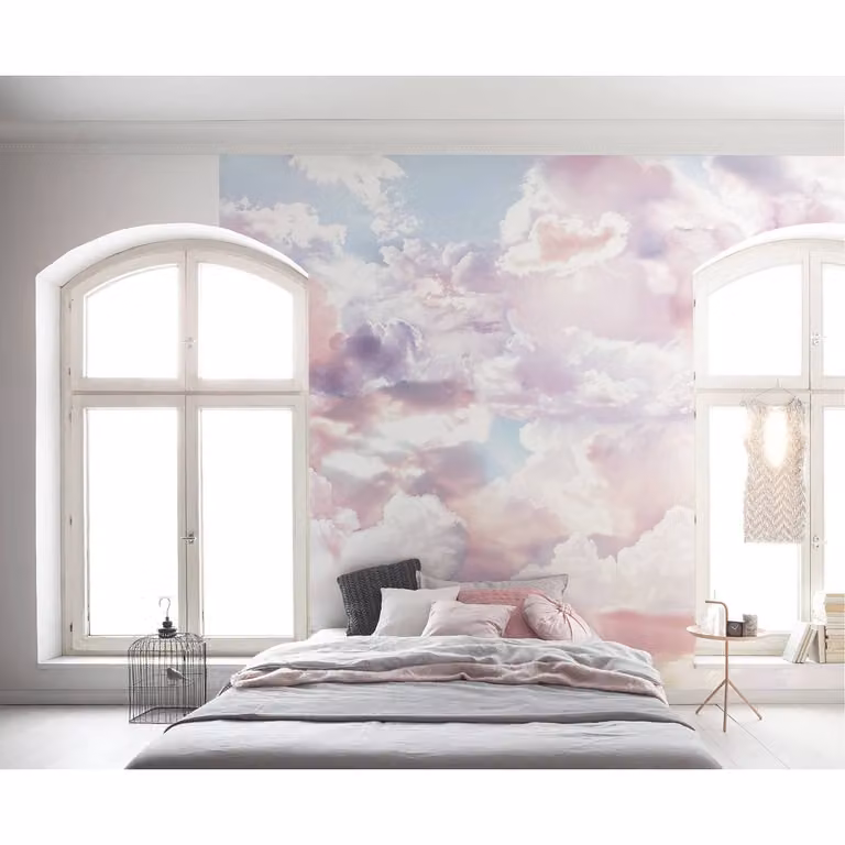home24 Fotobehang Clouds Mural Meerdere Kleuren 300cm