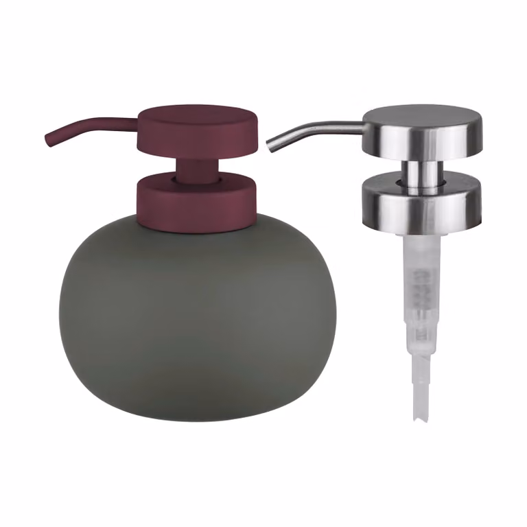 Mette Ditmer Lotus Play zeepdispenser laag met 2 pompkoppen Dark olive