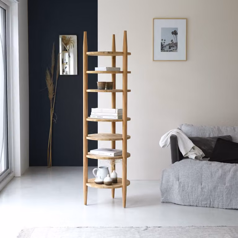 Tikamoon Massief Teakhouten Plank - Bruin - B: 170 cm, D: 50 cm, H: 7 cm