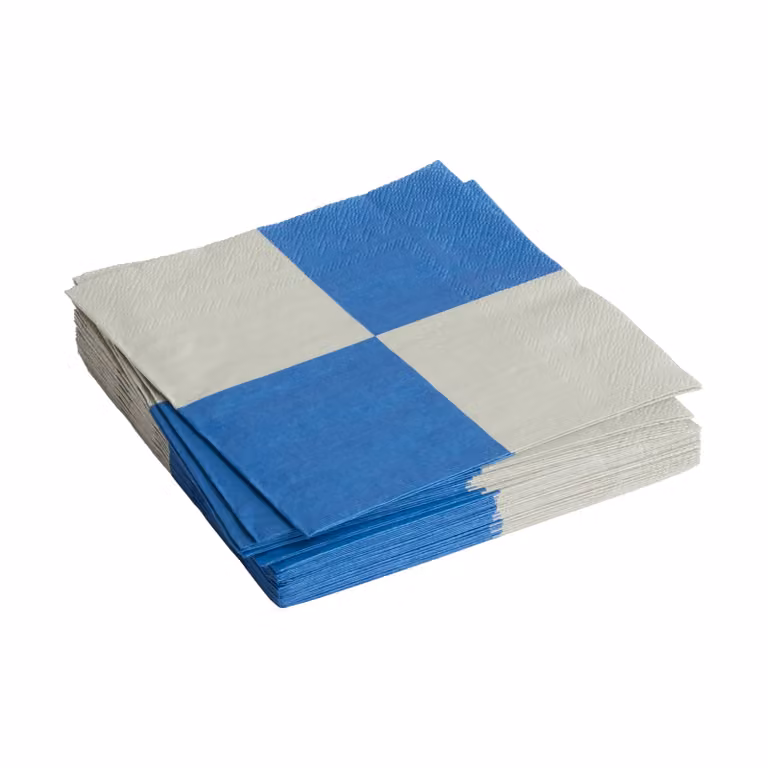 HAY Pattern Dinner Check servetten 20-pack Grijs-blauw 40 x 40 cm