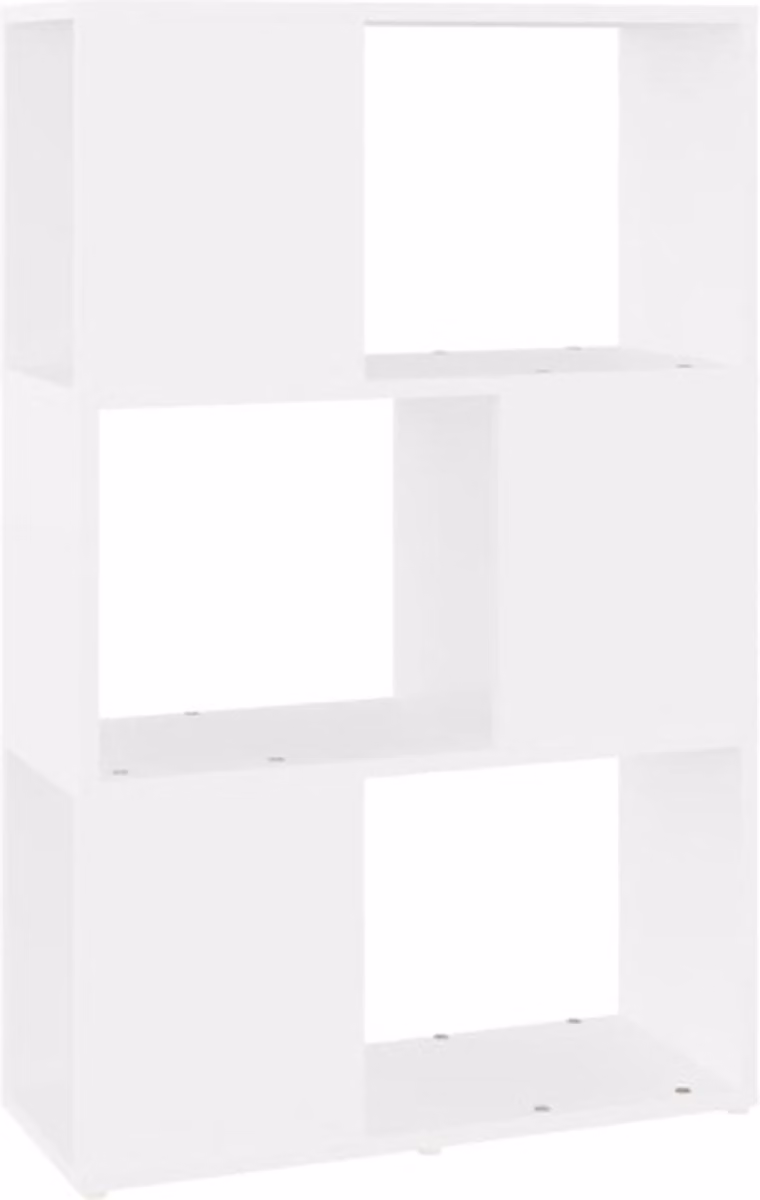 vidaXL Boekenkast en Kamerscherm in Wit Hout, B/D/H: 60 x 24 x 94 cm