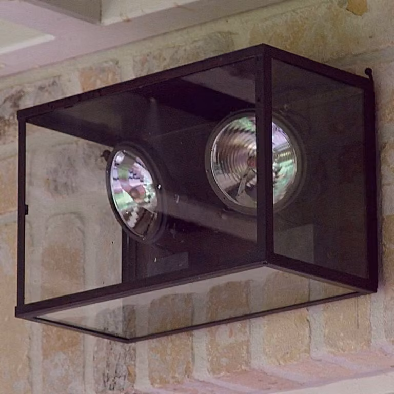 Authentage Wandlamp Vitrine Nostalgische Landelijke Stijl - Zwart