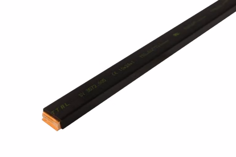 Rittal koperen busbar type SV 3572005, gelamineerd, 2 meter, Afmetingen: 10 x 24,0 x 1,0 mm
