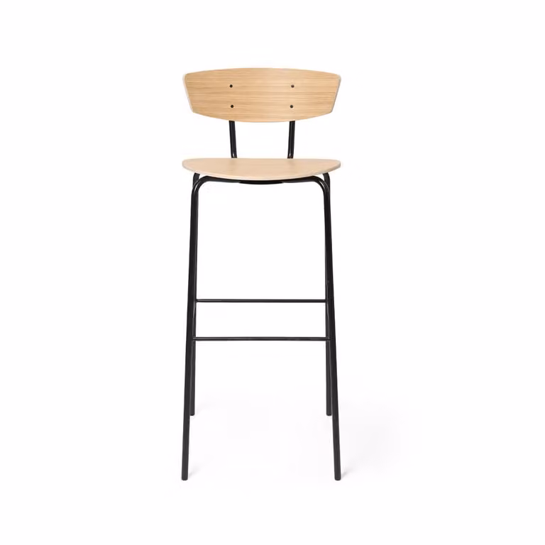 Ferm Living Herman barkruk - Eikenhout - Wit geolied