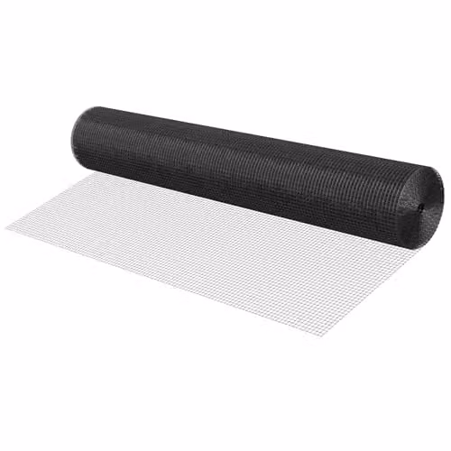 VEVOR Tuinhek zwart, vinyl gecoat verzinkt kippengaas, Hoogte: 152 cm, Lengte: 30,48 m, Maaswijdte: 1,27 x 1,27 cm, dikte: 1,06 mm