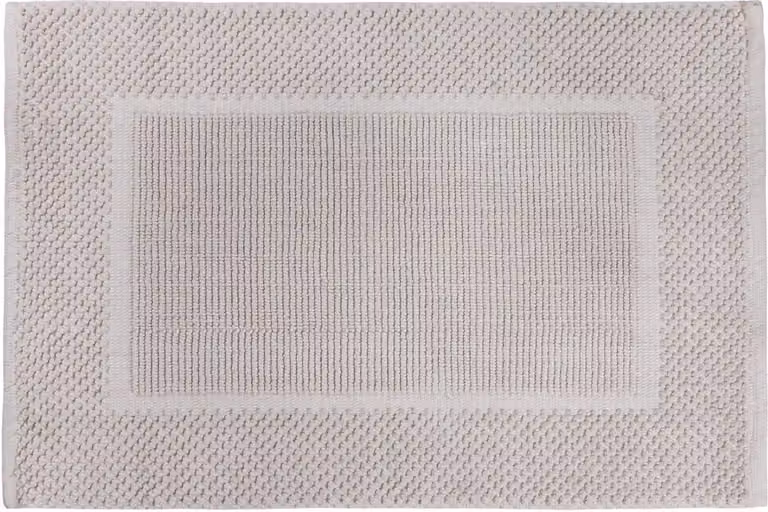 Differnz Basics Badmat Lichtgrijs - 100% Katoen - Anti-slip - Breedte: 50 cm, Diepte: 80 cm