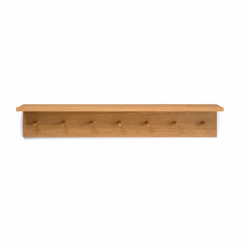 Ferm LIVING Place Rack kapstokje met knoppen, eikenhout, bruin, Large