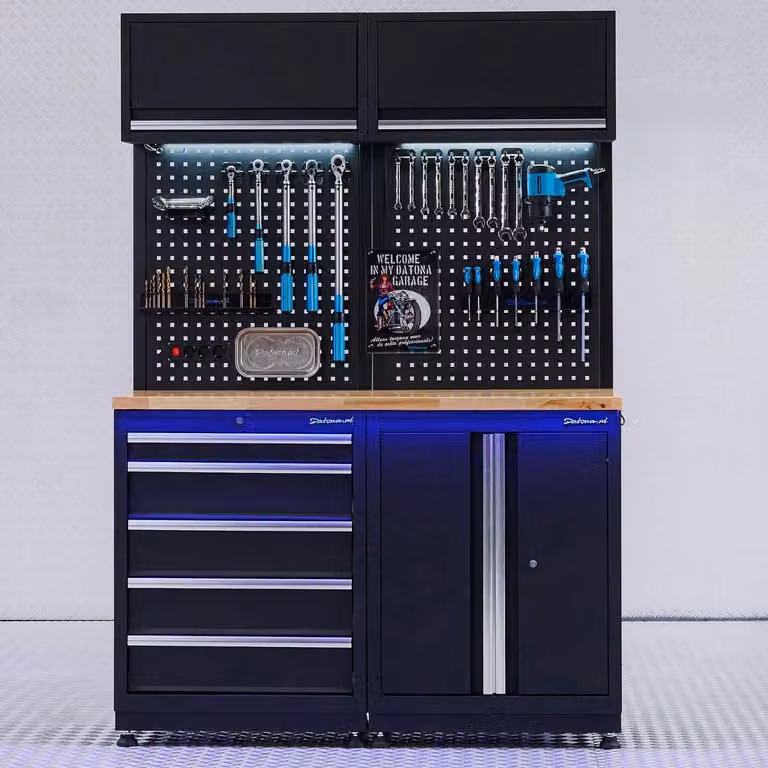 Datona Werkplaatsinrichting Premium Eiken Ladekast en Deurenkast 136 cm