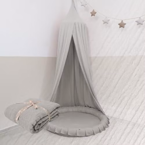 Lilimaus Bedhemel Mousseline voor de kinderkamer - Wit - 245 cm