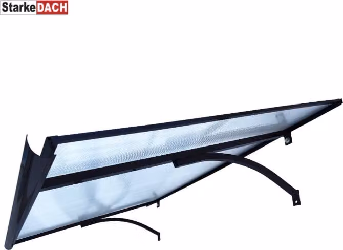 Baumera Aluminium Overkapping STARKEDACH T-160 Donkergrijs met 6 mm Polycarbonaat B/D/H: 160 x 100 x 30 cm
