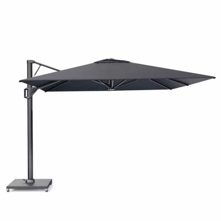 Platinum Beaufort zweefparasol met premium doek in Faded Black - B/D/H: 320 x 320 cm