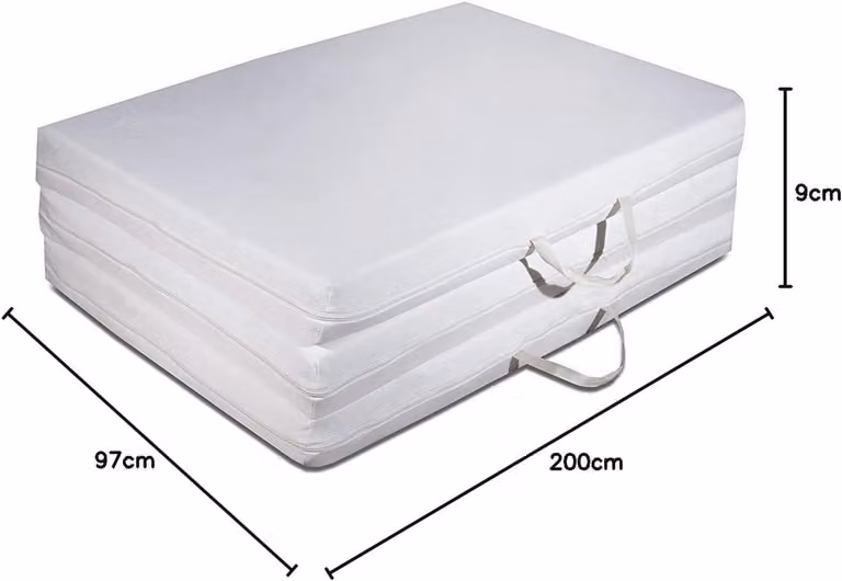 Inklapbare Futon Matras voor Volwassenen - Hypoallergeen en Ademend