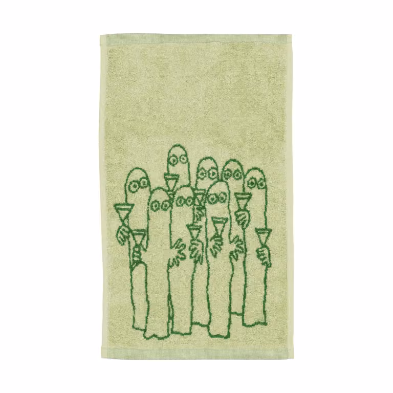 Moomin Arabia Handdoek Hattifnattarna, groen, 30 x 50 cm
