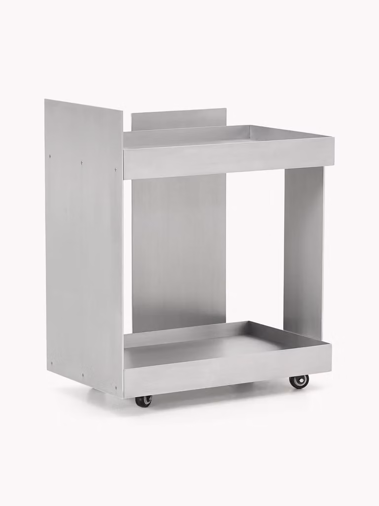 Ferm LIVING Metalen barcart Lager met zwenkwielen, Breedte: 71 cm, Diepte: 60 cm, Hoogte: 71 cm